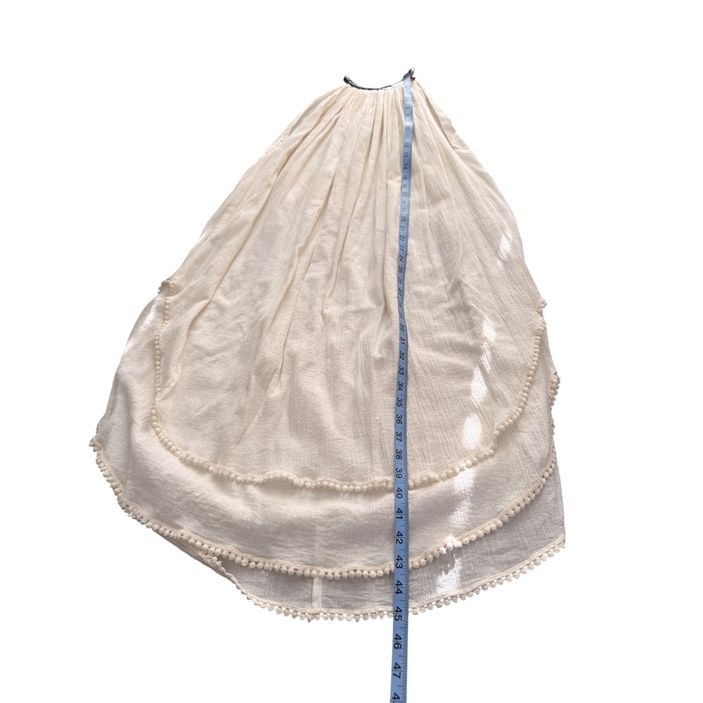 Heidi Merrick Sous Dress Ivory White Beachy Vacation Resort Leather Collar XS - Picture 13 of 13